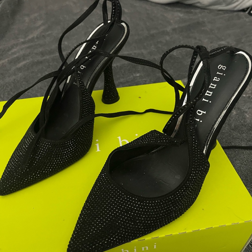 Gianni Bini Black Strappy Heels